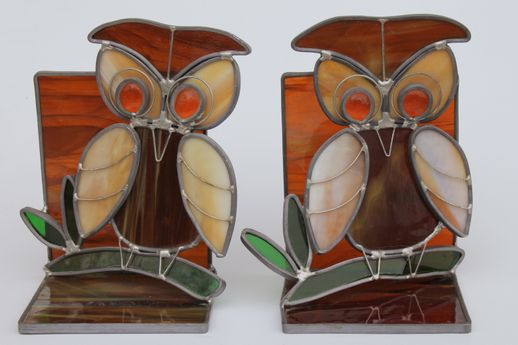 stained glass bookends