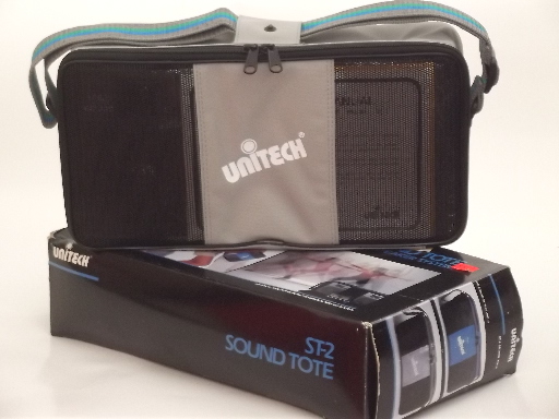 Retro 80s portable speakers for cassette player Unitech ST-2 Sound Tote
