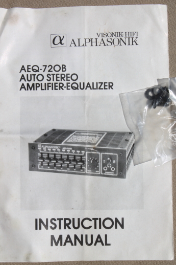 Retro Alphasonik AEQ-720B graphical equalizer pre amp / power amp, automotive audio equipment