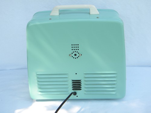 Retro aqua turquoise Arvin electric space heater, early 1950s vintage