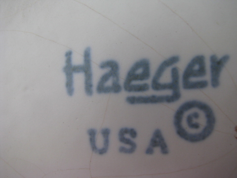 Retro blue morocco matte white Haeger pottery coffee pot, 60s mod