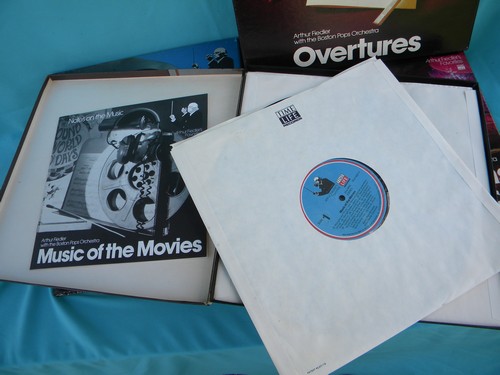 Retro Boston Pops/Fiedler LP records classical, show tunes, movies etc.