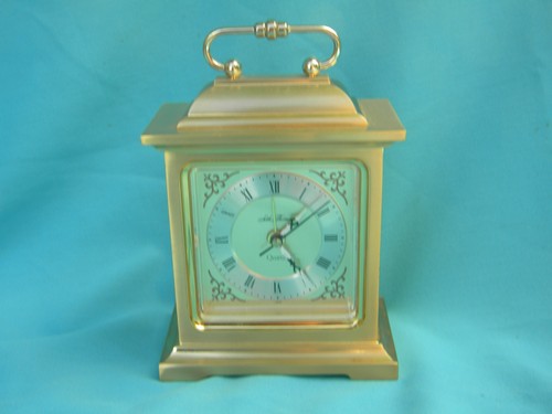 Retro brass Seth Thomas mantel carriage clock w/alarm Japan