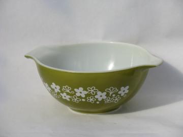Retro crazy daisy vintage Pyrex glass cinderella nesting mixing bowl