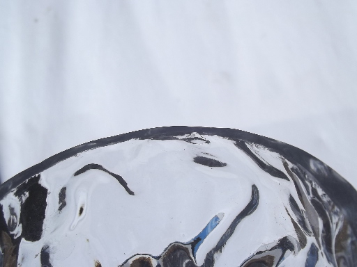 Retro crystal ice glass vases, Scandinavian modern vintage art glass