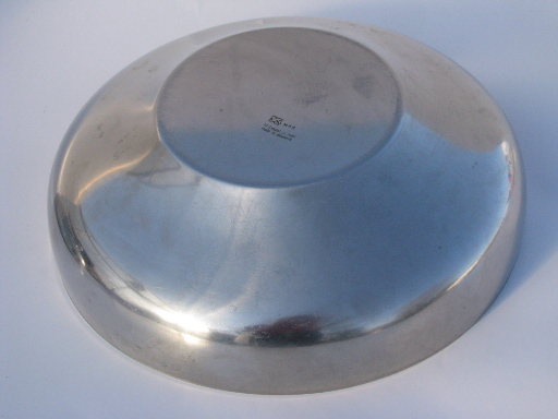 Retro Danish modern vintage Denmark stainless steel and Oneida bowls, mod!