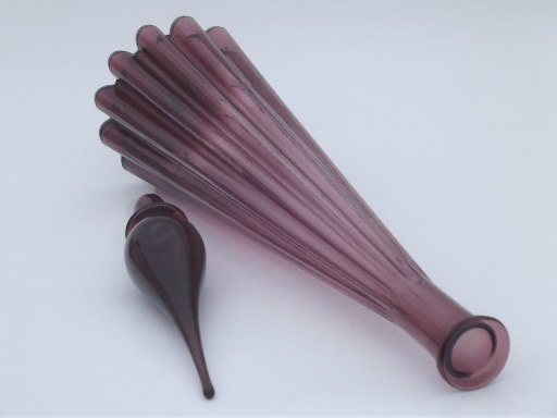 Purple Genie Bottle - Vintage Italian 1960's Amethyst Glass