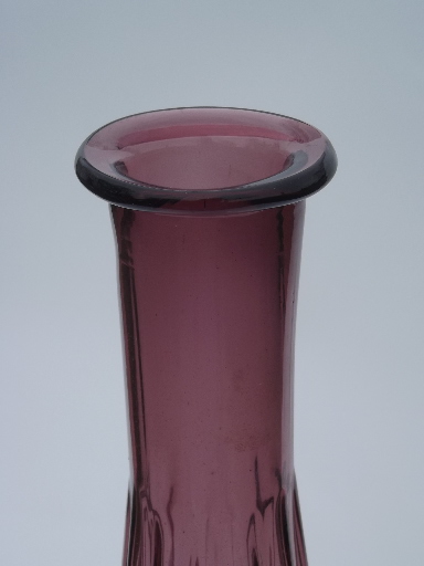 Vintage Amethyst Glass Genie Bottle