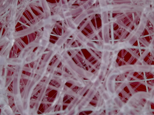 Retro lucite spaghetti string vase or pen holder, mod white plastic