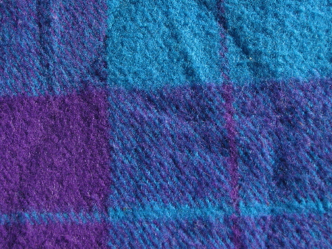 Retro mexican indian blanket poncho, serape stripes, vivid blue & purple!