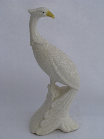 Retro mid-century vintage tall ceramic bird statue, large ChinaCraft figurine