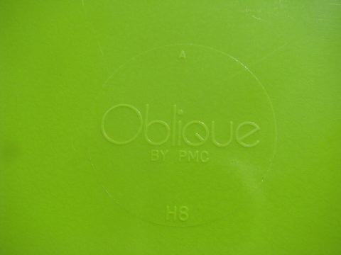 Retro mod Oblique melmac dishes & trays, yellow / lime green / white