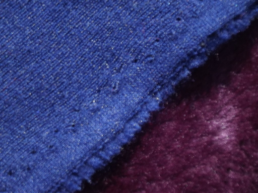 Retro shag fake fur bedspread, 70s vintage furry fabric throw or rug