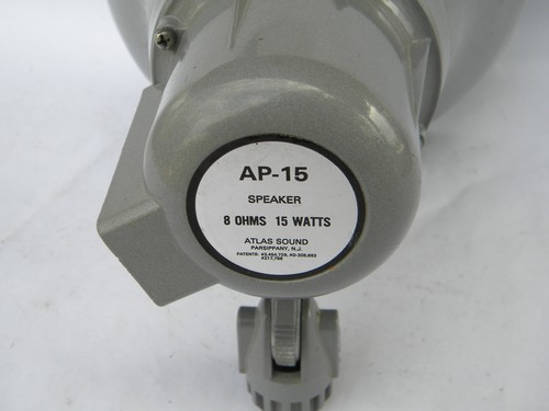 Retro vintage 15 watt Atlas Sound loudspeaker AP-15 horn speaker