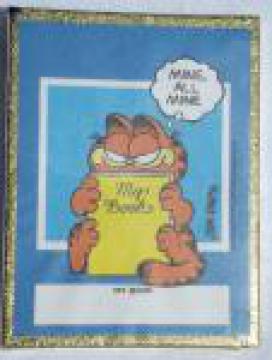 Retro vintage Garfield cat bookplates, 50 book plates sealed package