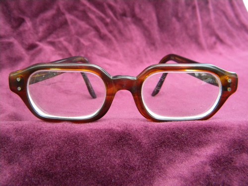 Retro vintage Harlequin eyeglasses frames, faux tortoise shell plastic