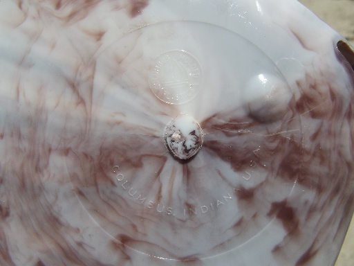 Retro vintage marbled plastic snack picnic sets, cups and tray plates for 8