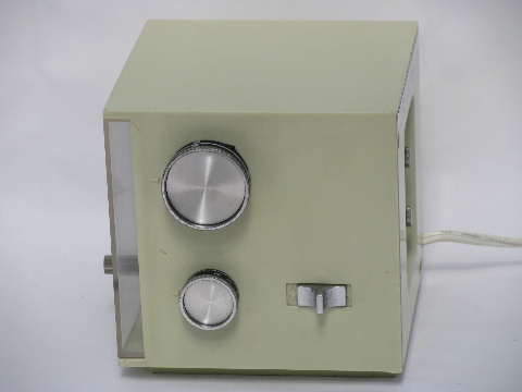 Retro vintage mod cubist Telechron/Ideal clock radio, Hong Kong