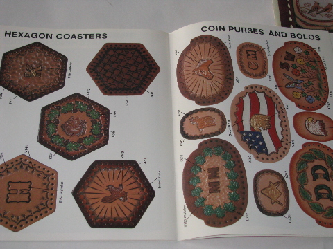 Retro vintage out of print leathercraft patterns / instruction books, leather working