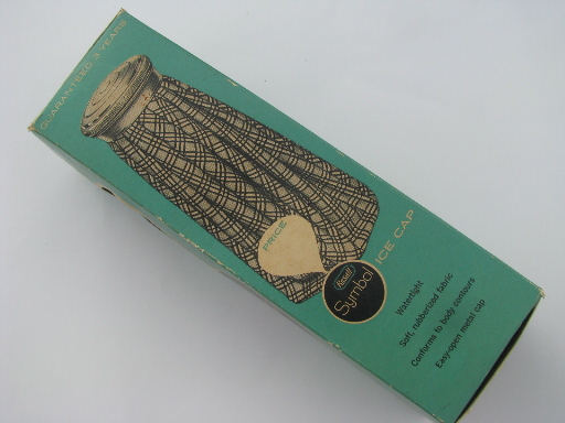 Retro vintage plaid cotton rubber ice cap bag for headache or sprained ankle