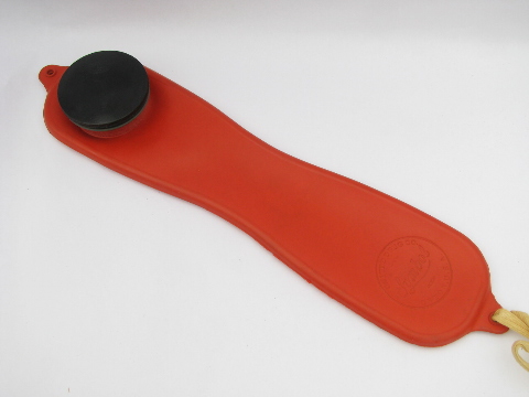 Retro vintage red rubber ice bag in excellent condition, original box