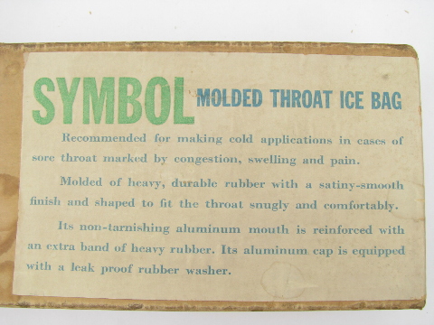 Retro vintage red rubber ice bag in excellent condition, original box