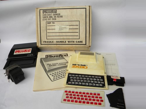 Retro vintage Sinclair ZX80 / MicroAce computer w/ 4K ROM chip etc
