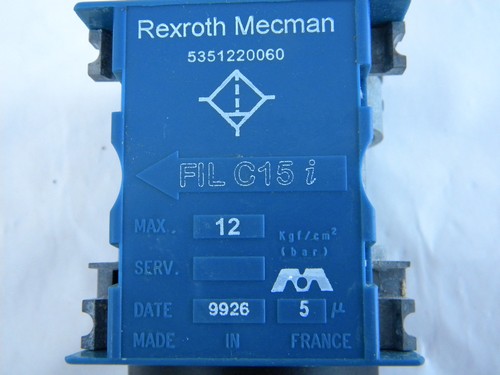Rexroth Mecman 5351220060 compressed airline filter FIL C15i