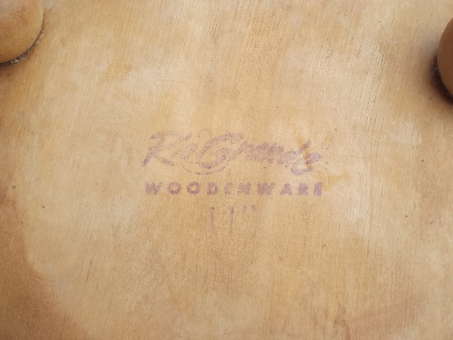 Rio Grande wooodenware vintage wood bowls, wooden bowl salad set
