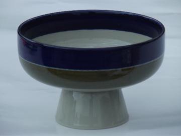 Rorstrand Elisabeth 70s mod vintage Swedish stoneware pottery compote bowl