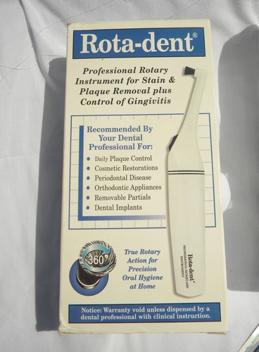 Rota-dent professional rotary toothbrush factory sealed w/extra heads
