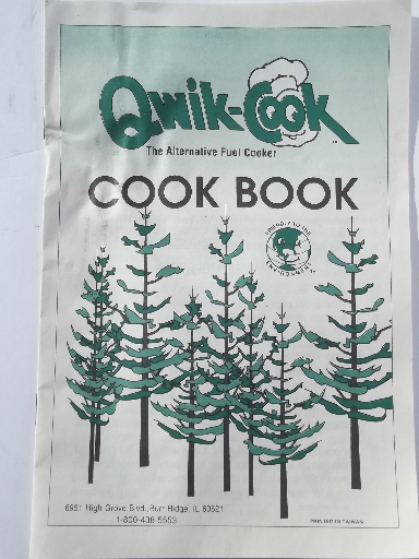 Safari Qwik-Cook grill alternative fuel cooker complete in box w/ book