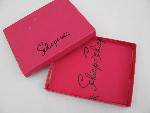Schiaparelli vintage shocking pink jewelry gift box