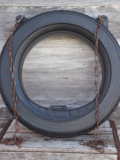 Sesame Street tire swing, vintage plastic swing ring & hanging chain