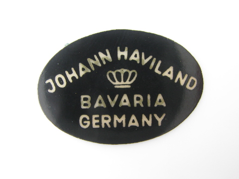 Set 12 silver wheat salad plates, vintage Johann Haviland - Bavaria