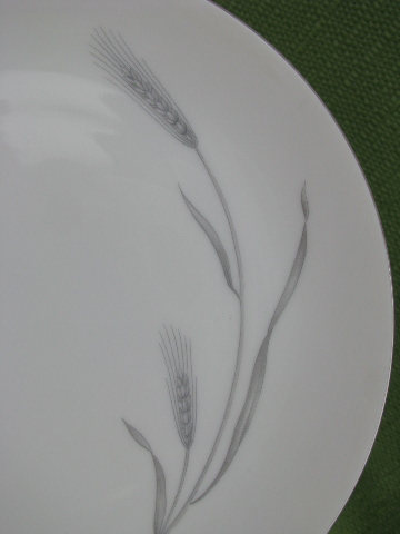 Set 12 silver wheat salad plates, vintage Johann Haviland - Bavaria