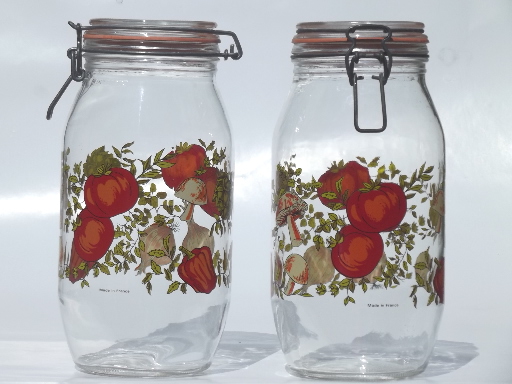 Spice O Life glass canisters, Arc - France Arcoroc french canning jars