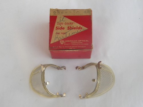 Steampunk vintage American Optical AO side shields for safety glasses, NOS