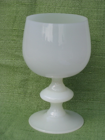 Translucent white glass snifter vase, Blenko rialto or vintage Italy?