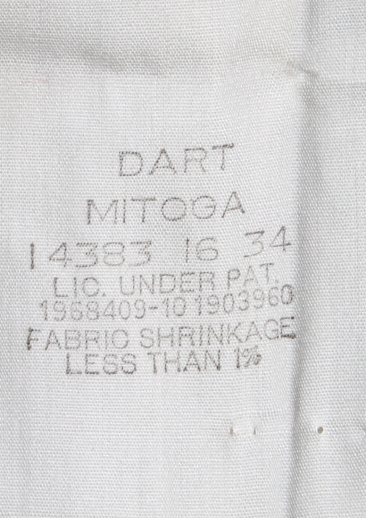 Unused vintage Dart Arrow label men's shirt, business man style circa 1950