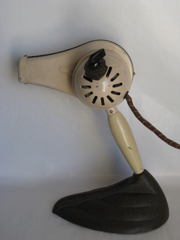 Vintage 1930s art deco Kwik-Way early electric hair / blow dryer