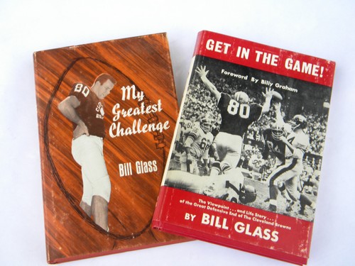 Vintage 1960s Bill Glass/Cleveland Browns football books photos etc
