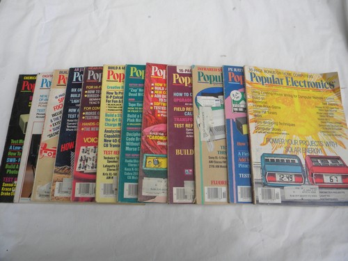 Vintage 1977 full year Popular Electronics magazines w/DIY projects & plans