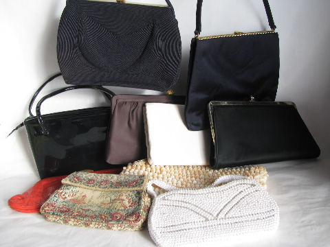 Sold at Auction: Lot of 24 Vintage Purses, Clutches, and Handbags.