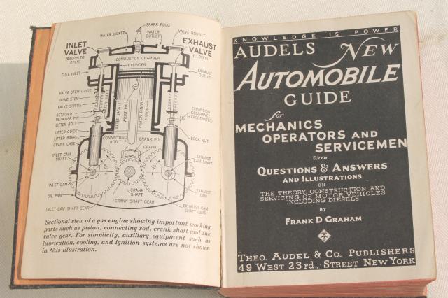 vintage Audels Automobile auto guide, 1944 edition 1938 - 42 copyright dates