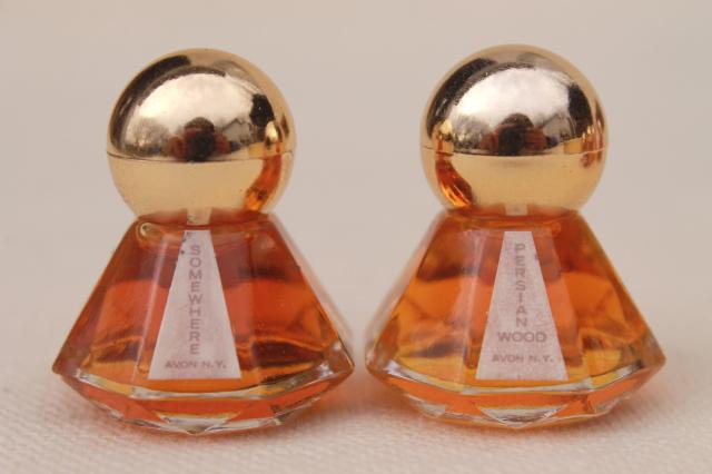 vintage Avon Jewel Collection, full glass perfume bottles in original box