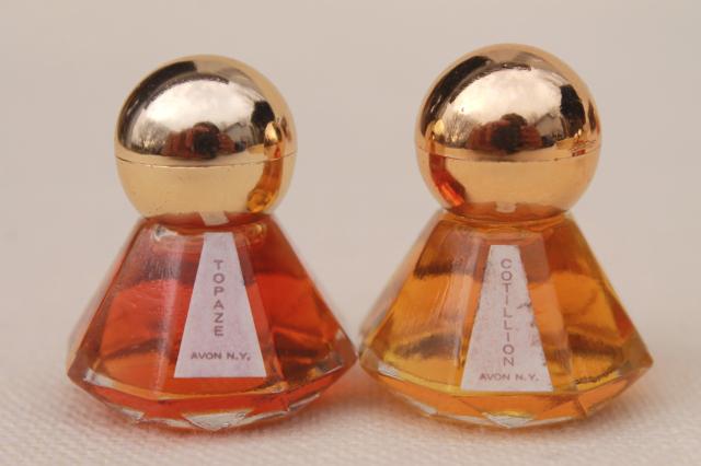 vintage Avon Jewel Collection, full glass perfume bottles in original box