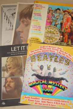 vintage Beatles lot sheet music & song books, Let It Be Sgt Pepper Mystery Tour