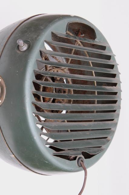 vintage Coronado electric fan, mid-century modern retro industrial steel fan