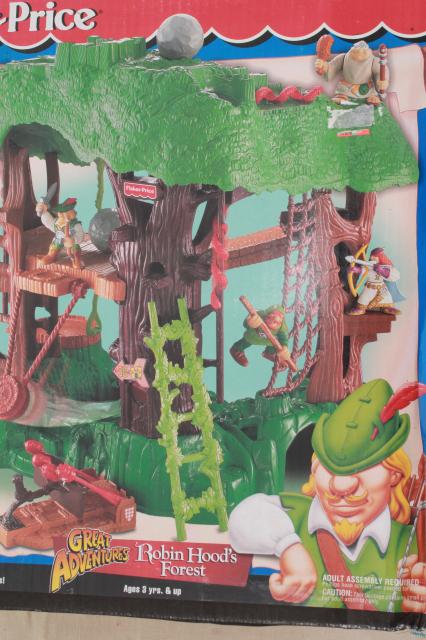 vintage Fisher Price toy Robin Hood's Forest, Robin Hood play set in original box